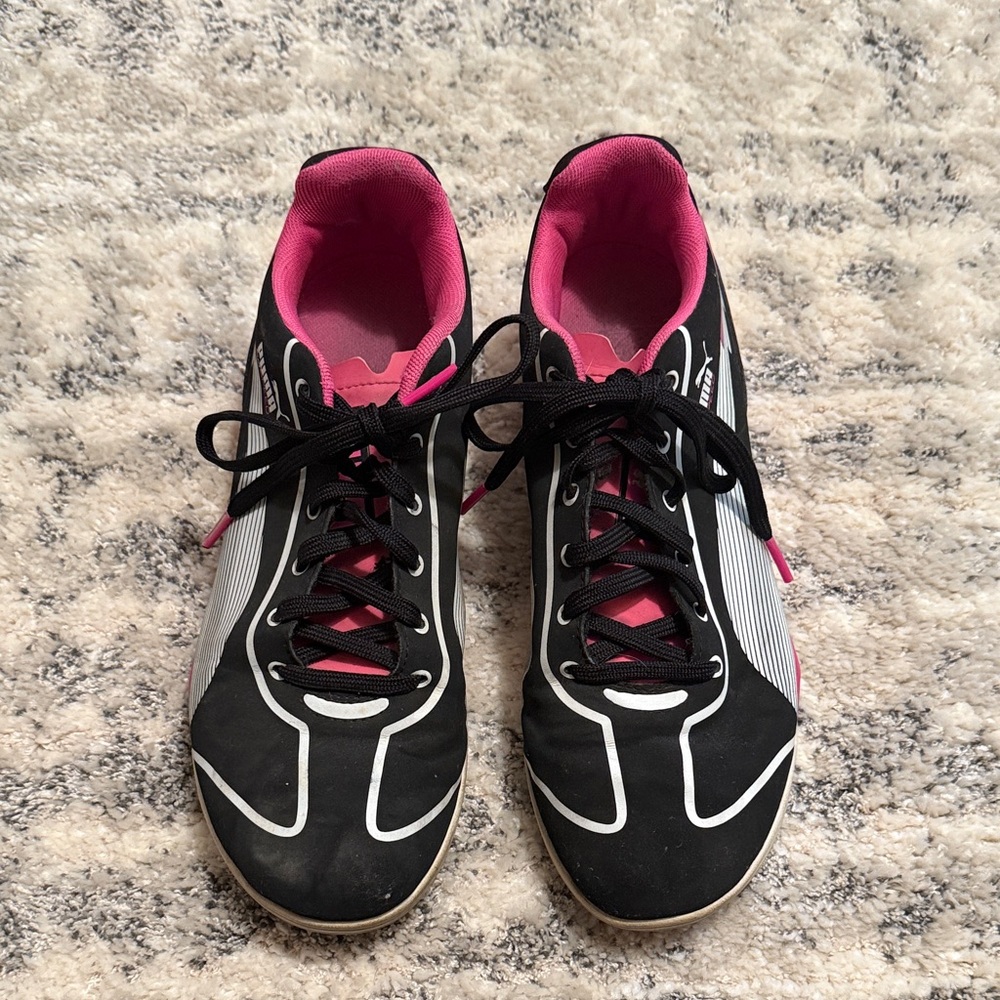 Puma Black and Pink Athletic Shoes